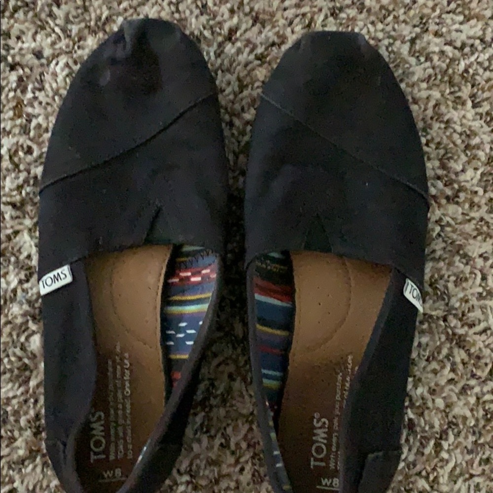 Toms, black, SIZE 8